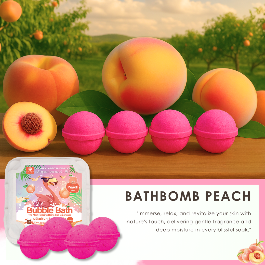 Bubble Bath Bomb - 4PCS Package - 150g - Peach