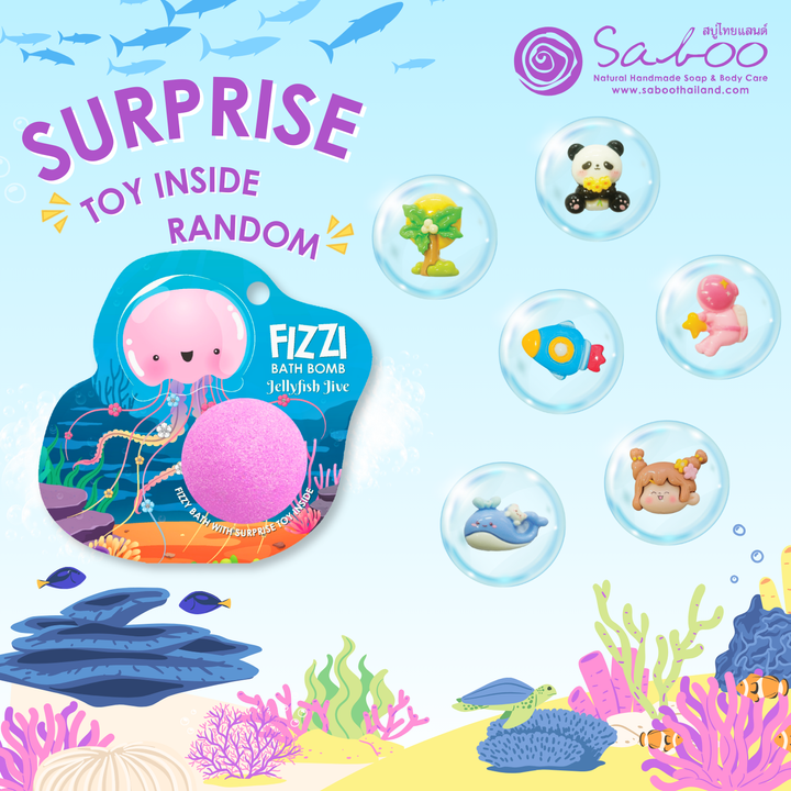 Fizzy Bath Bomb - Sea Animal Package - 100g - Jelly Live