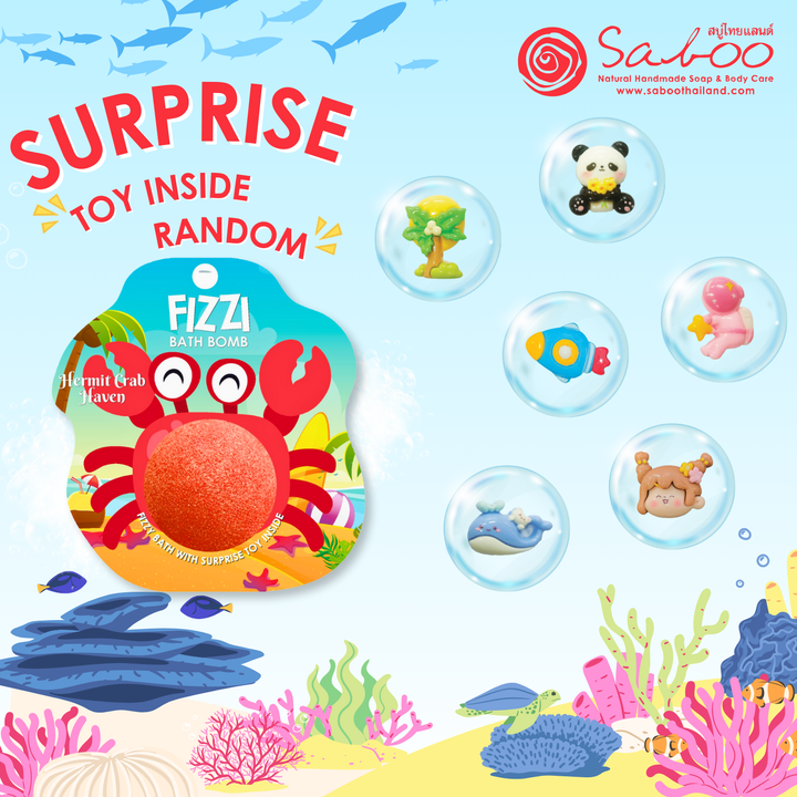 Fizzy Bath Bomb - Sea Animal Package - 100g - Hermit Crab Haven