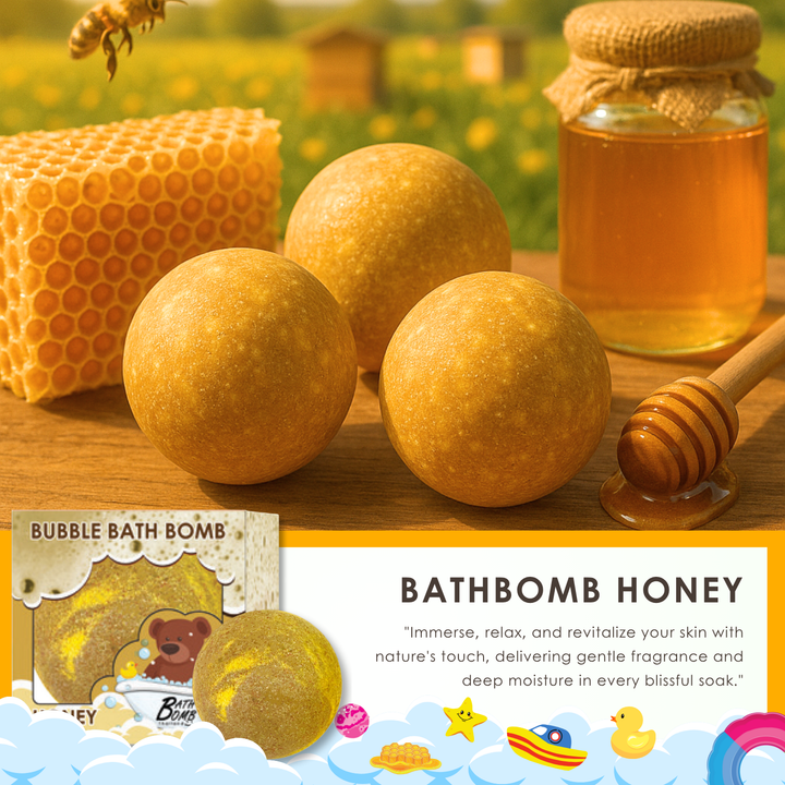 Bubble Bath Bomb - Box Package - 150g - Honey