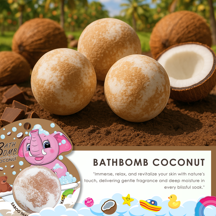 Bubble Bath Bomb - Elephant Package - 150g - Coconut