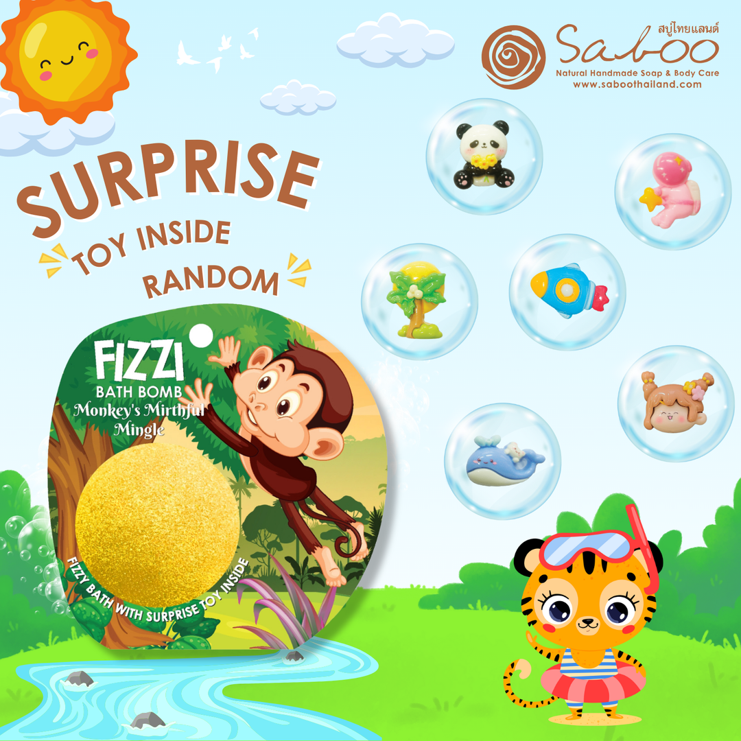 Fizzy Bath Bomb - Jungle Package - 100g - Monkey's Mirthful Mingle