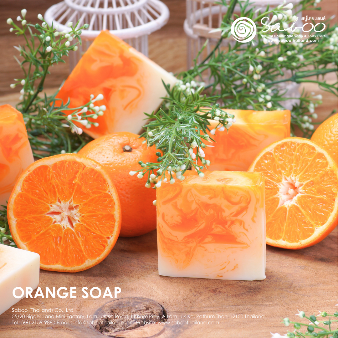Natural Soap - Square Shape - 100g - Orange