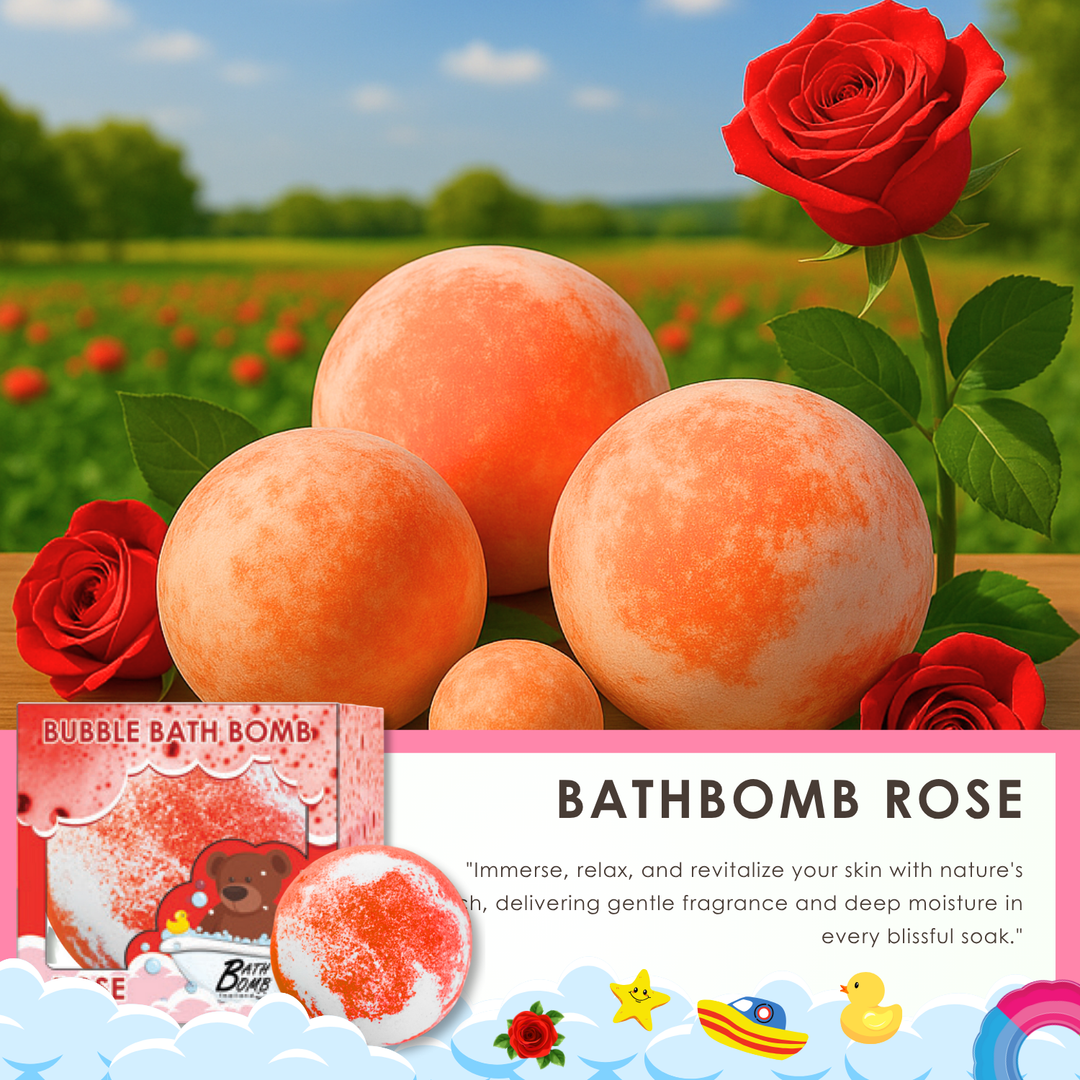 Bubble Bath Bomb - Box Package - 150g - Rose