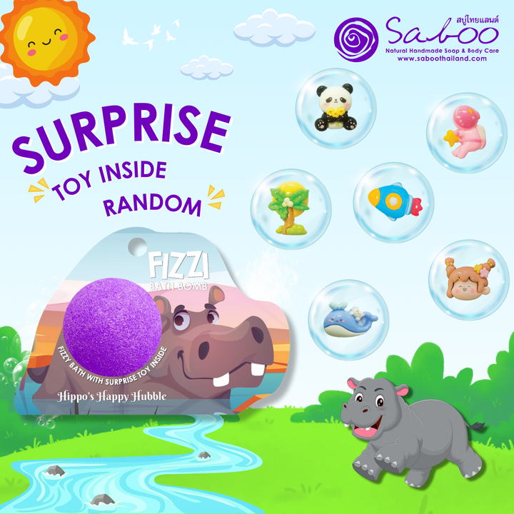 Fizzy Bath Bomb - Jungle Package - 100g - Hippo's Happy Hubble