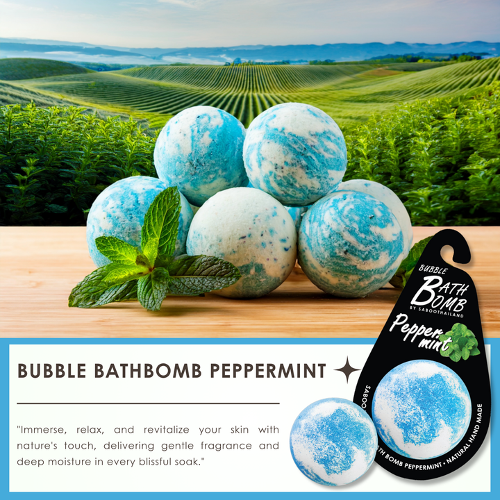 Bubble Bath Bomb - Black Package - 150g - Peppermint