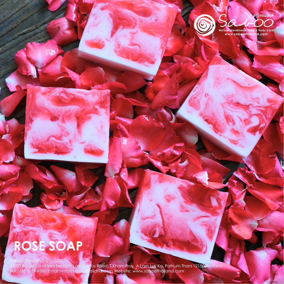 Natural Soap - Square Shape - 100g - Rose