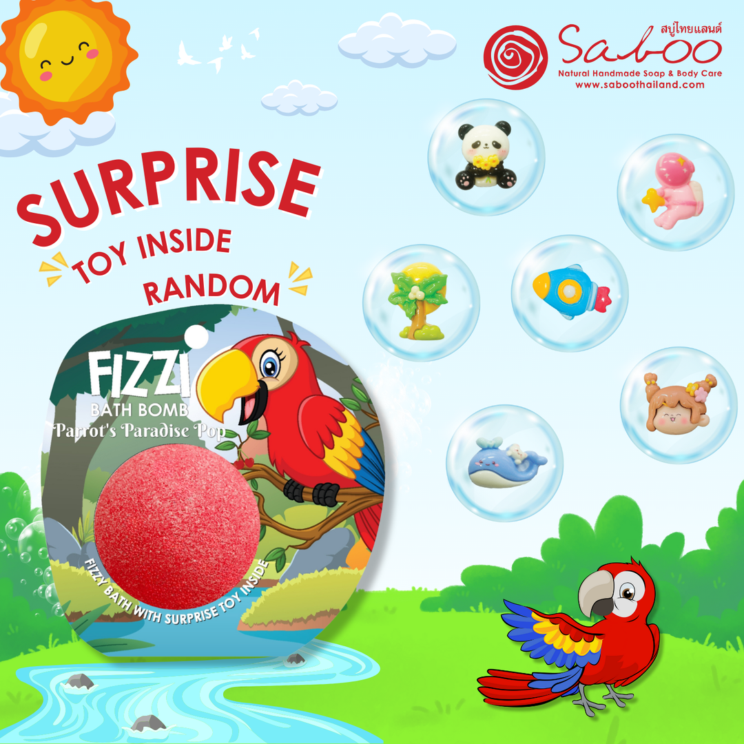 Fizzy Bath Bomb - Jungle Package - 100g - Parrot's Paradise Pop
