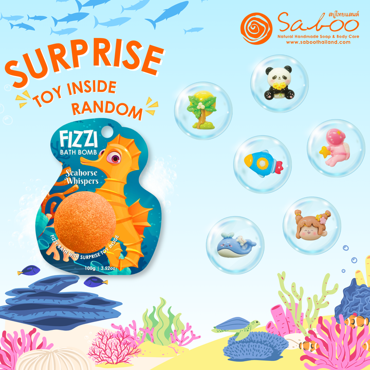 Fizzy Bath Bomb - Sea Animal Package - 100g - Seahorse Whisper