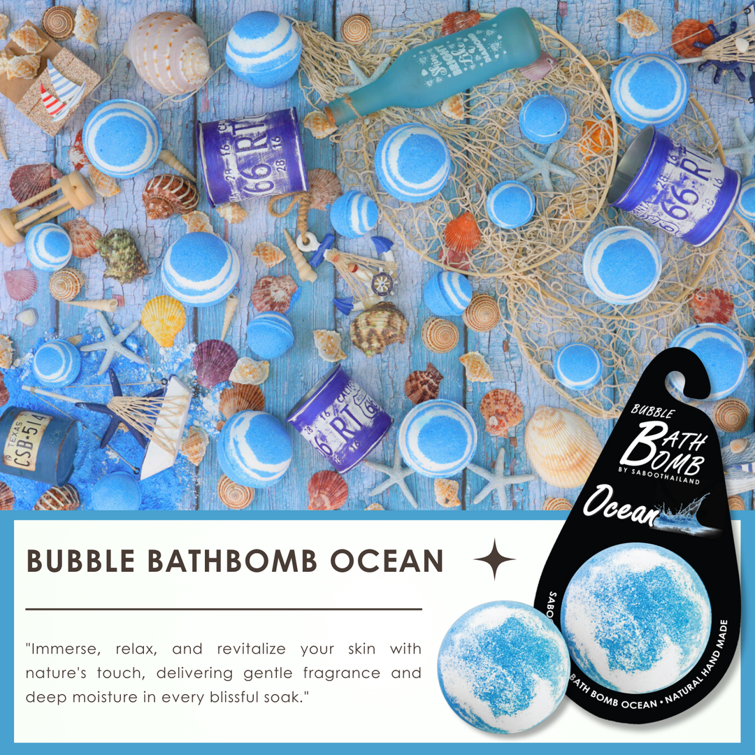 Bubble Bath Bomb - Black Package - 150g - Ocean