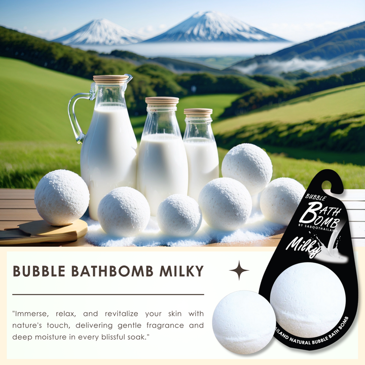 Bubble Bath Bomb - Black Package - 150g - Milky