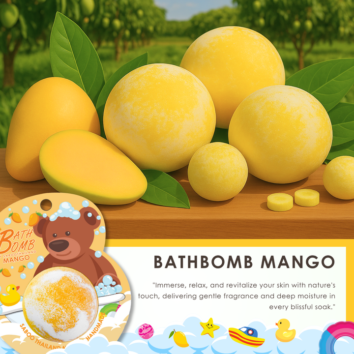 Bubble Bath Bomb - Bear Package - 150g - Mango