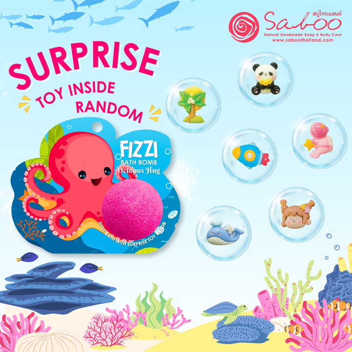Fizzy Bath Bomb - Sea Animal Package - 100g - Octopus Hug