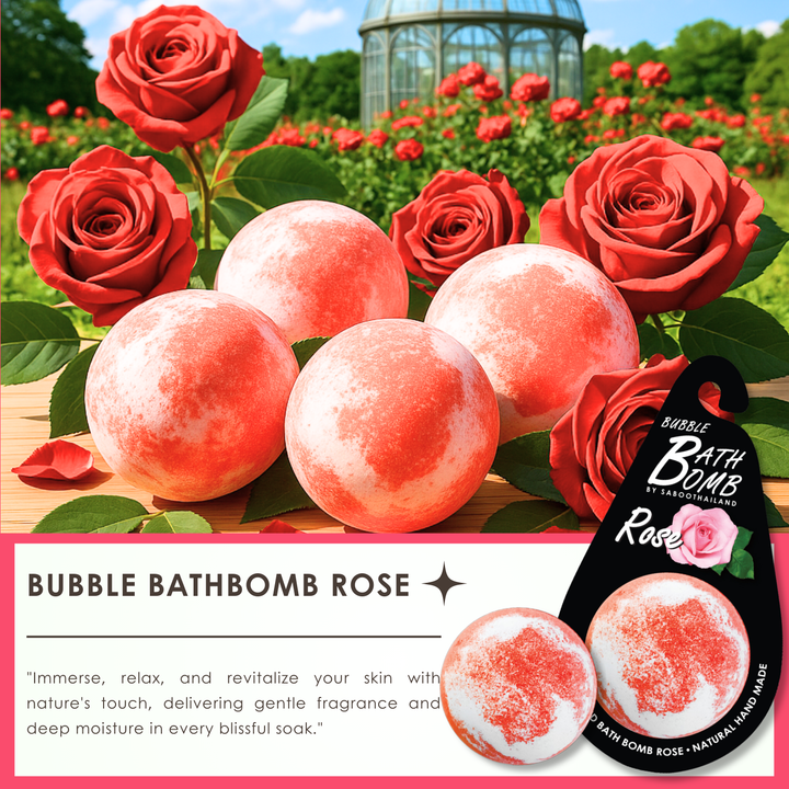 Bubble Bath Bomb - Black Package - 150g - Rose