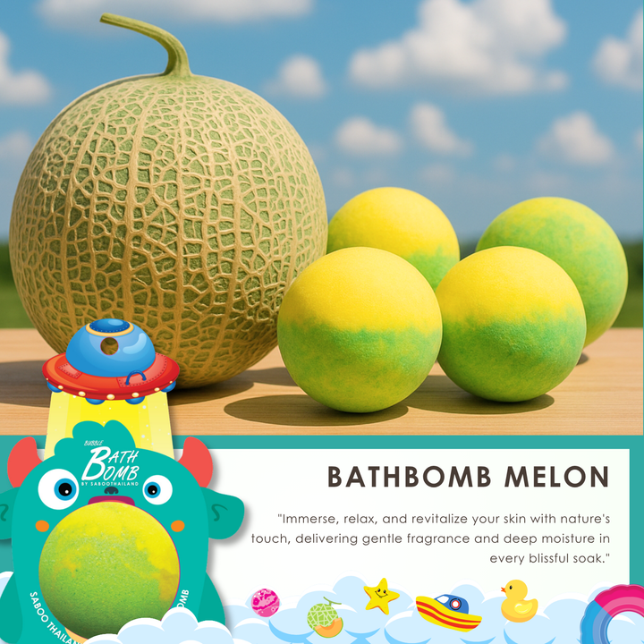 Bubble Bath Bomb - Monster - 150g - Melon