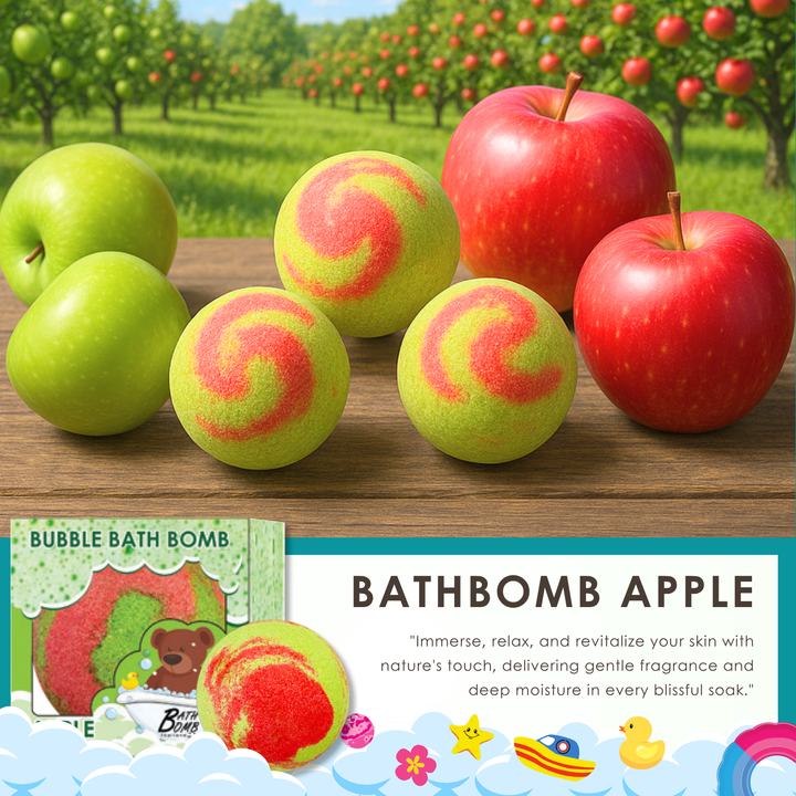 Bubble Bath Bomb - Box Package - 150g - Apple