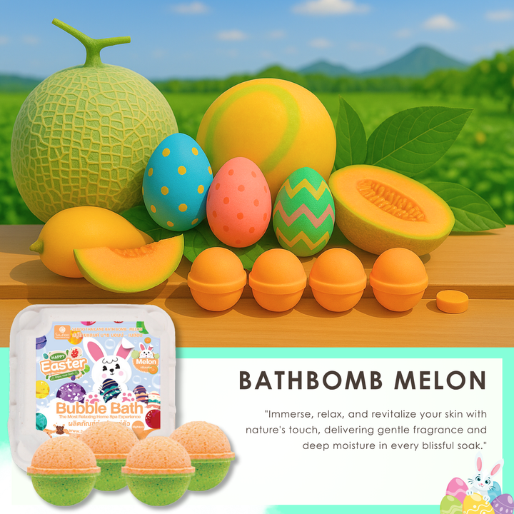 Bubble Bath Bomb - 4PCS Easter Package - 150g - Melon