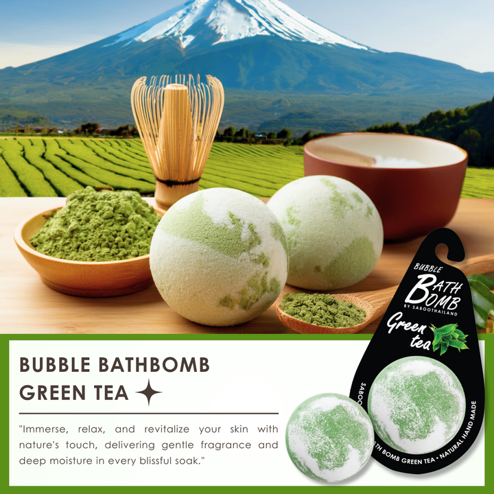 Bubble Bath Bomb - Black Package - 150g - Green Tea