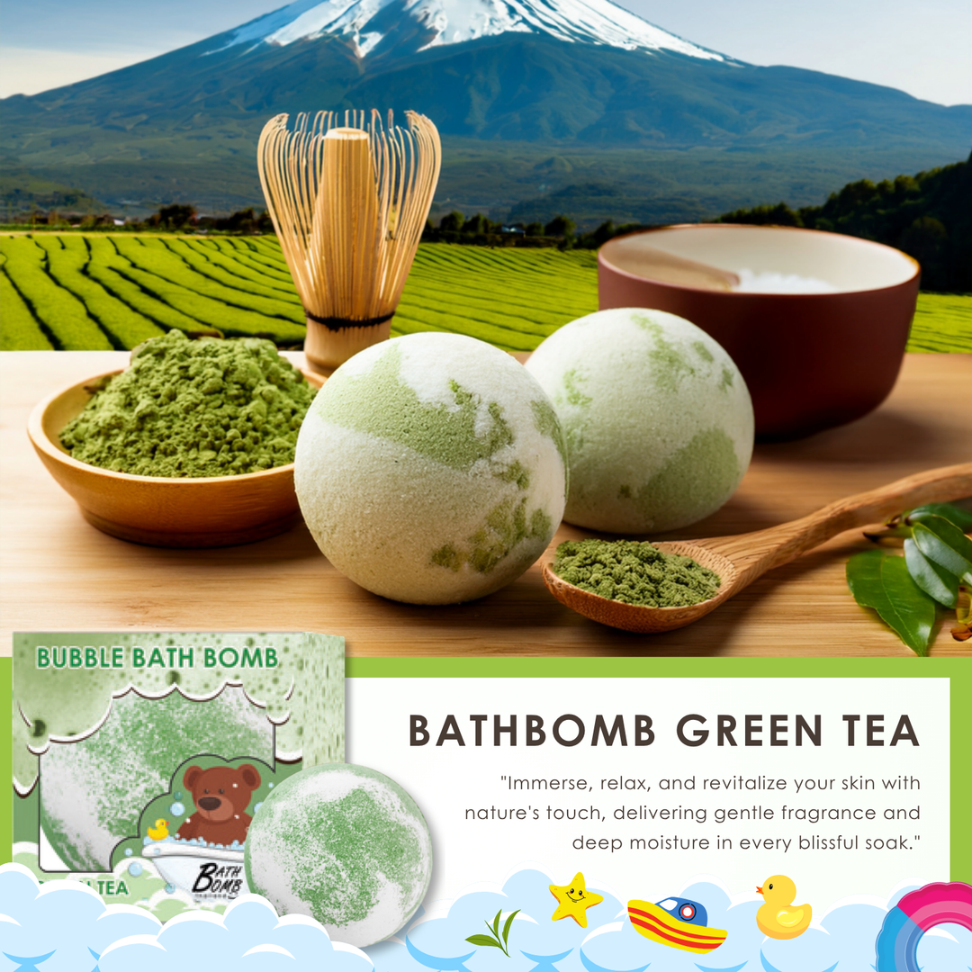 Bubble Bath Bomb - Box Package - 150g - Green Tea