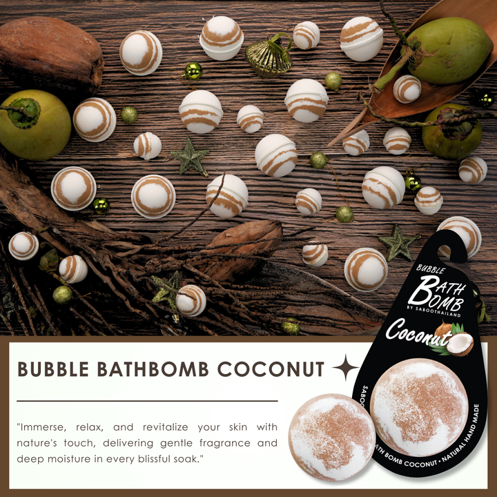 Bubble Bath Bomb - Black Package - 150g - Coconut