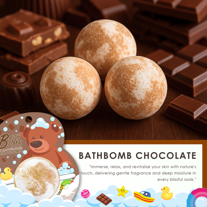 Bubble Bath Bomb - Bear Package - 150g - Chocolate