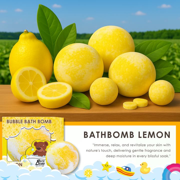 Bubble Bath Bomb - Box Package - 150g - Lemon