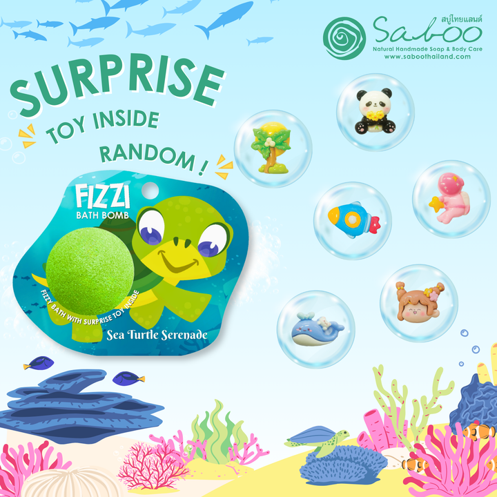 Fizzy Bath Bomb - Sea Animal Package - 100g - Sea Turrle Serenade