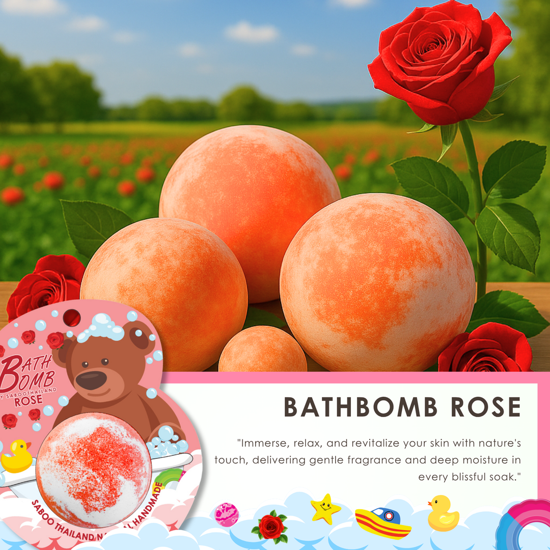 Bubble Bath Bomb - Bear Package - 150g - Rose