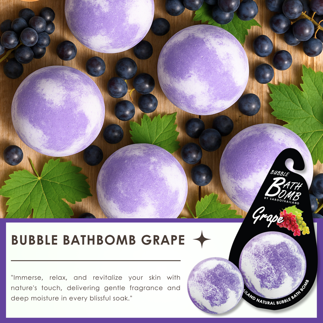 Bubble Bath Bomb - Black Package - 150g - Grape