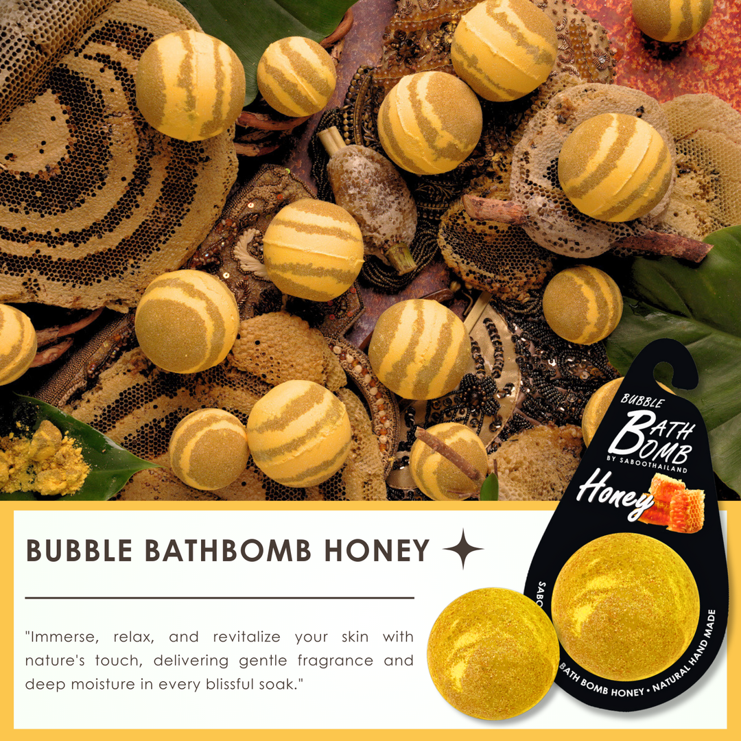 Bubble Bath Bomb - Black Package - 150g - Honey