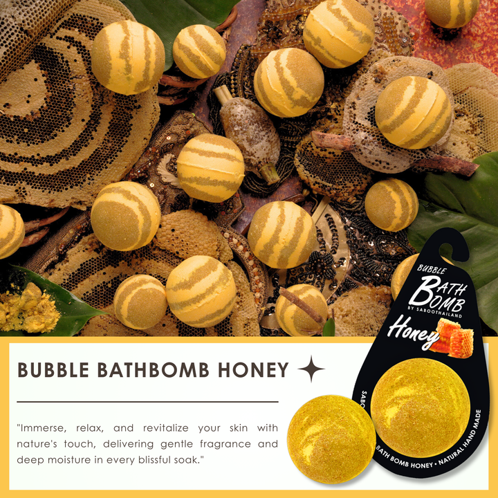 Bubble Bath Bomb - Black Package - 150g - Honey