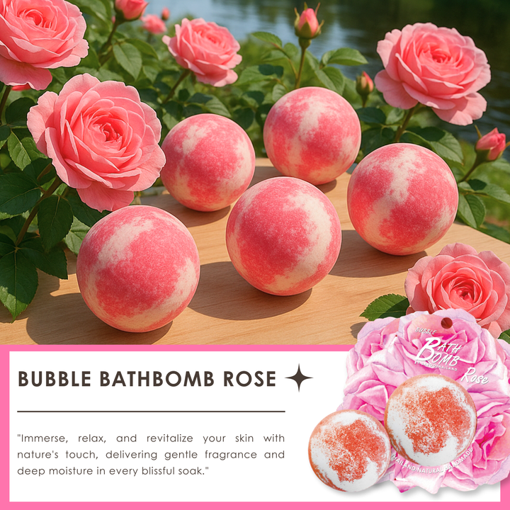 Bubble Bath Bomb - Flower Package - 150g - Rose