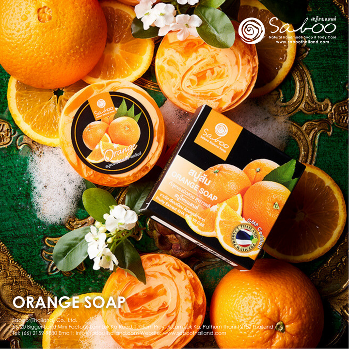 Premium Soap - Black Box Package - 100g - Orange