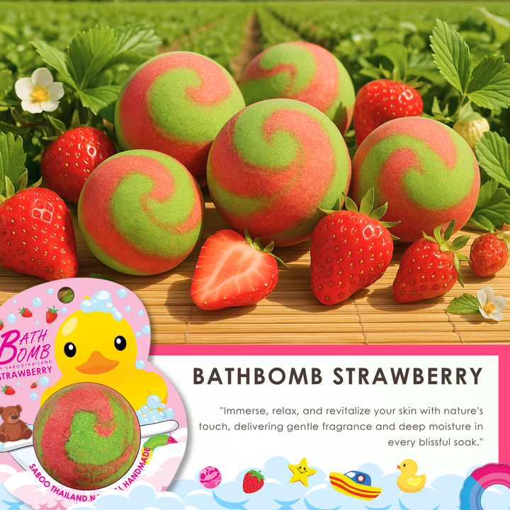 Bubble Bath Bomb - Duck Package - 150g - Strawberry