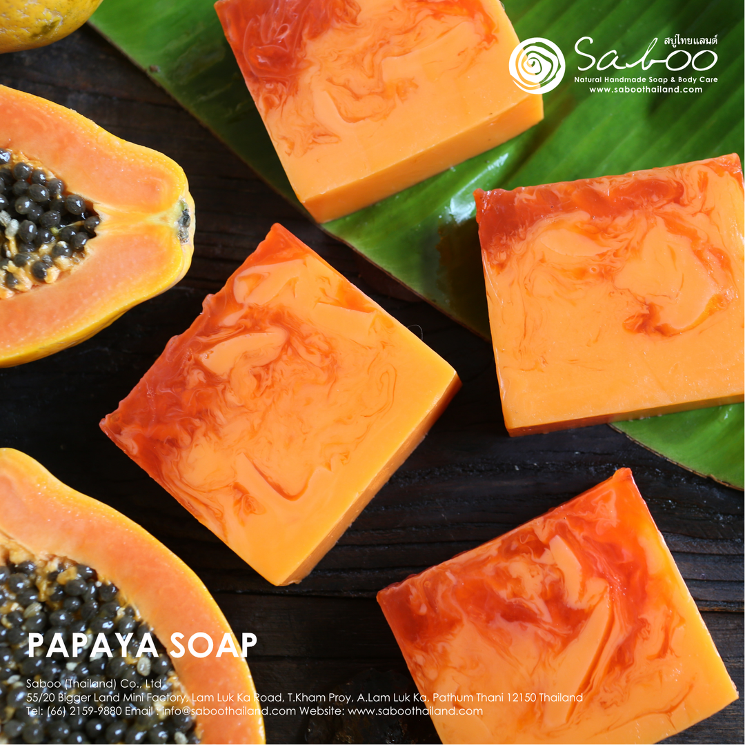 Natural Soap - Square Shape - 100g - Papaya