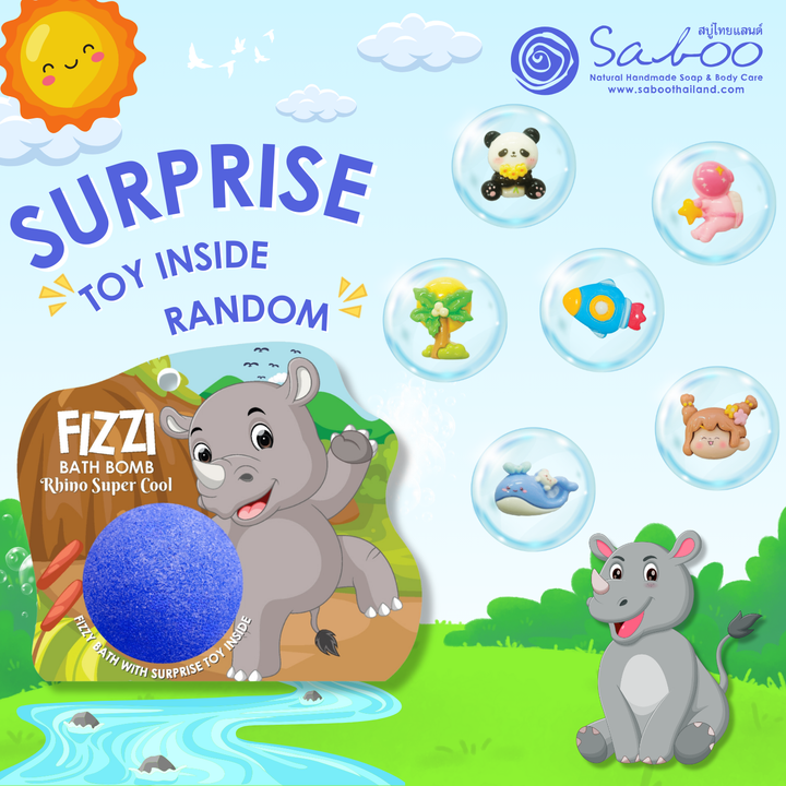 Fizzy Bath Bomb - Jungle Package - 100g - Rhino Super Cool