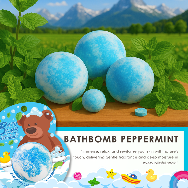 Bubble Bath Bomb - Bear Package - 150g - Peppermint