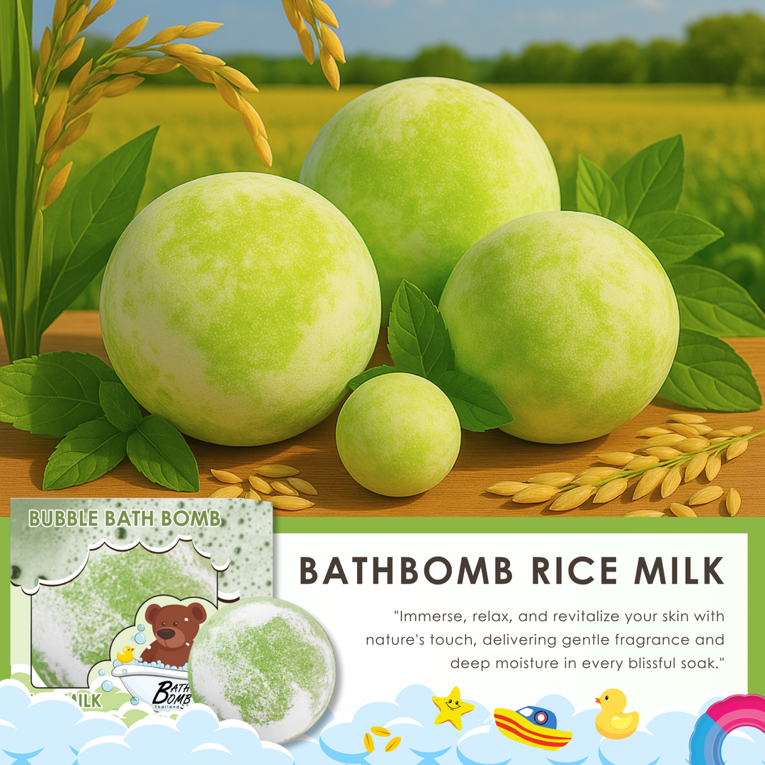 Bubble Bath Bomb - Box Package - 150g - Rice Milk