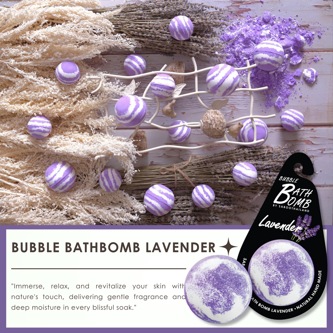 Bubble Bath Bomb - Black Package - 150g - Lavender