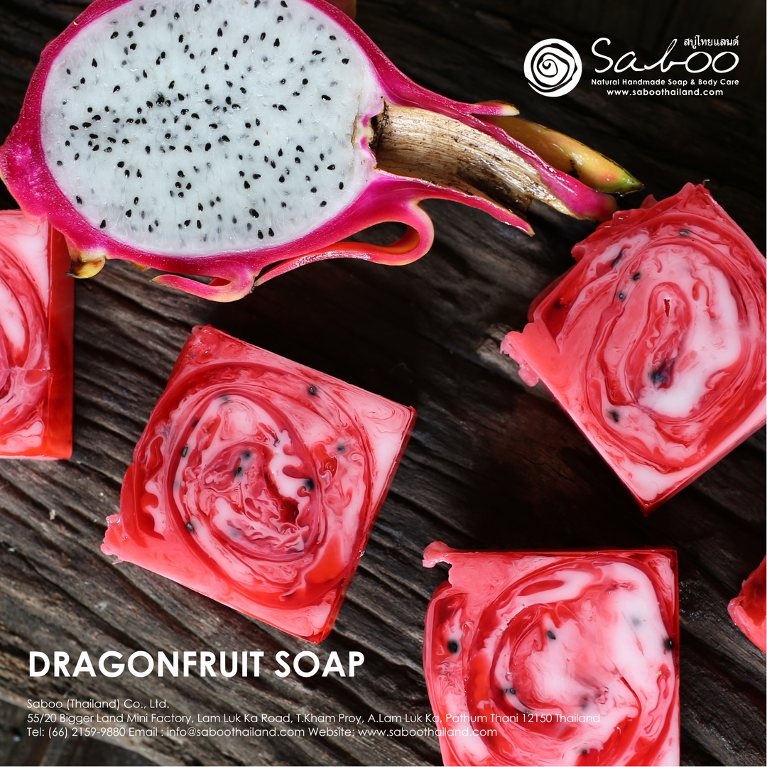 Natural Soap - Square Shape - 100g - Dragonfruit