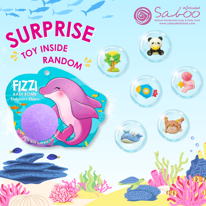 Fizzy Bath Bomb - Sea Animal Package - 100g - Dolphin's Dance