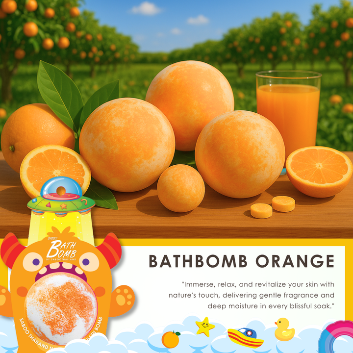 Bubble Bath Bomb - Monster - 150g - Orange