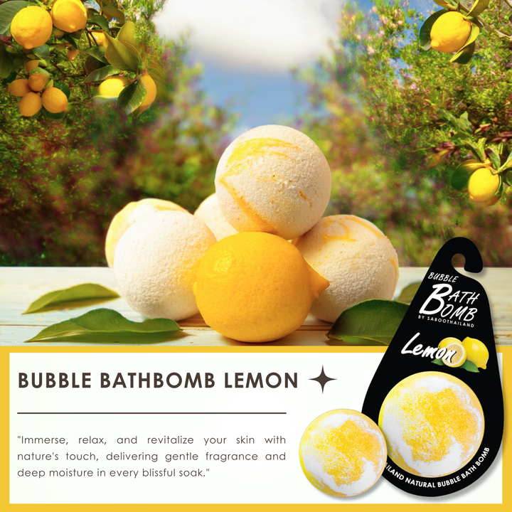 Bubble Bath Bomb - Black Package - 150g - Lemon