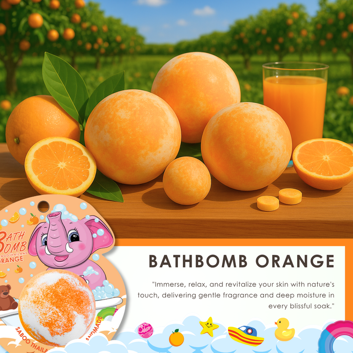 Bubble Bath Bomb - Elephant Package - 150g - Orange