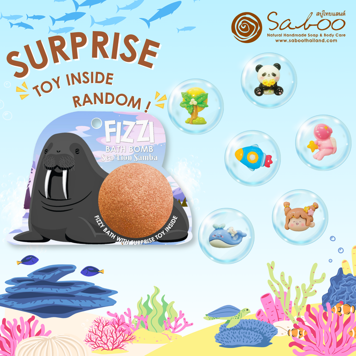 Fizzy Bath Bomb - Sea Animal Package - 100g - Sea Lion