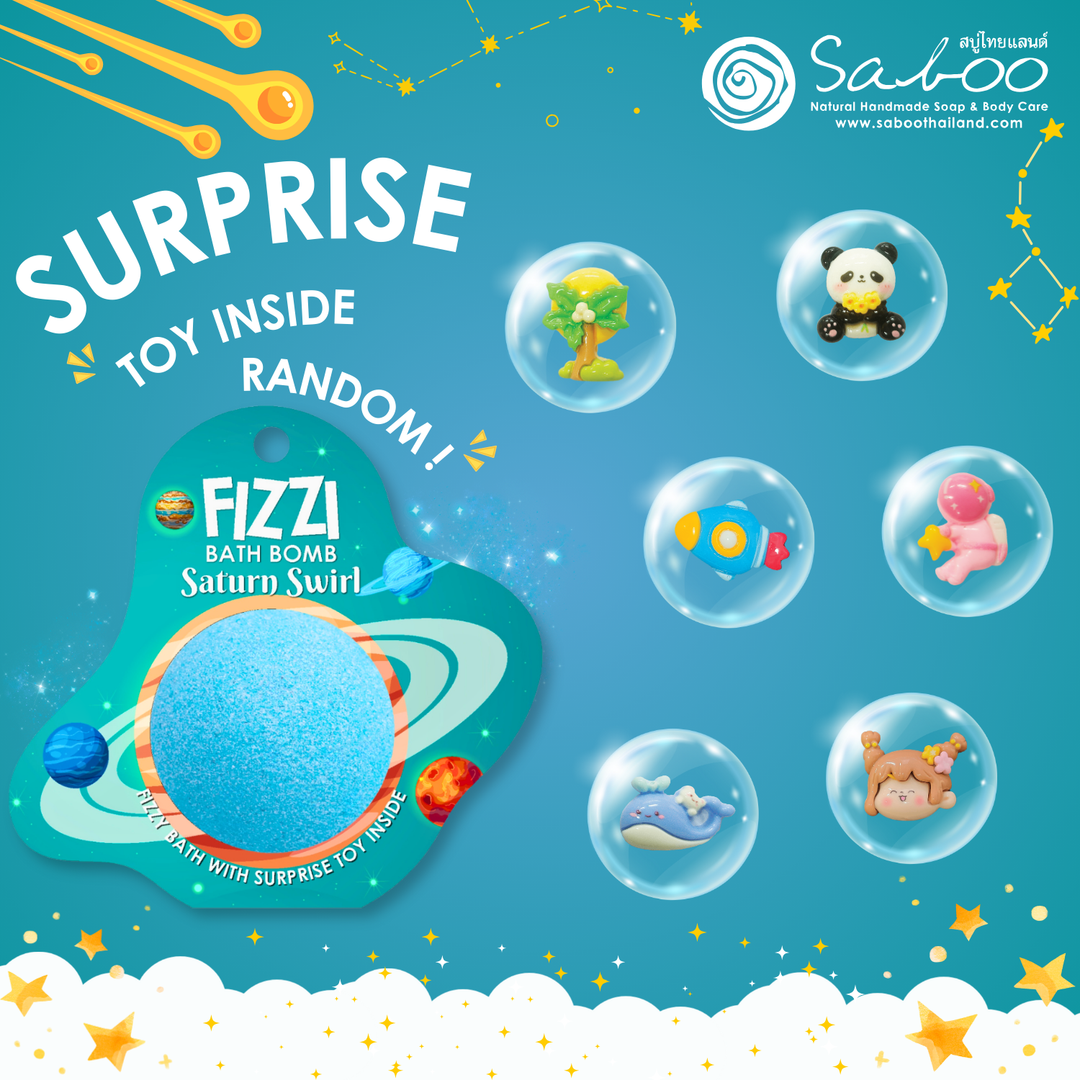 Fizzy Bath Bomb - Solar System Package - 100g - Saturn Swirl