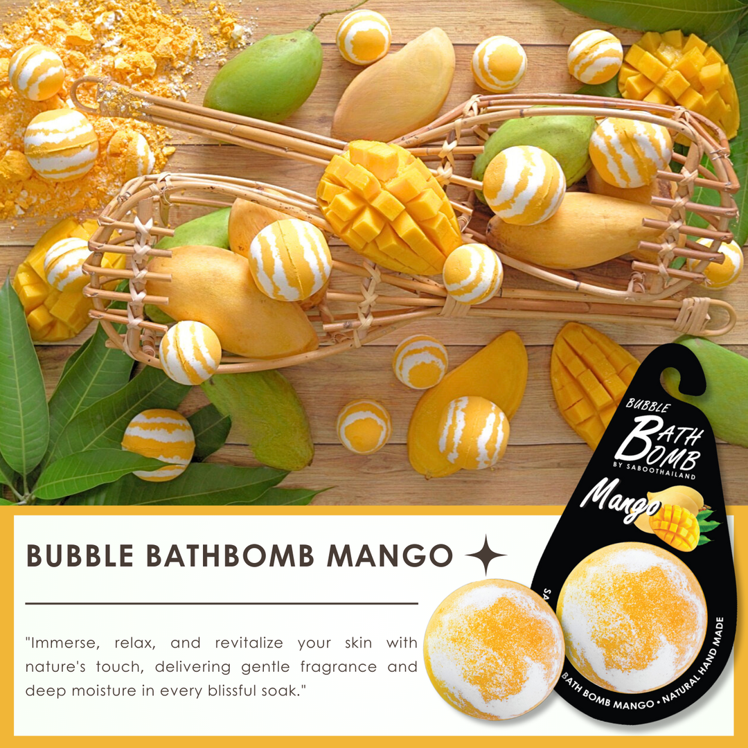 Bubble Bath Bomb - Black Package - 150g - Mango