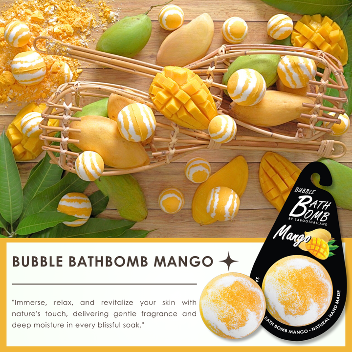 Bubble Bath Bomb - Black Package - 150g - Mango