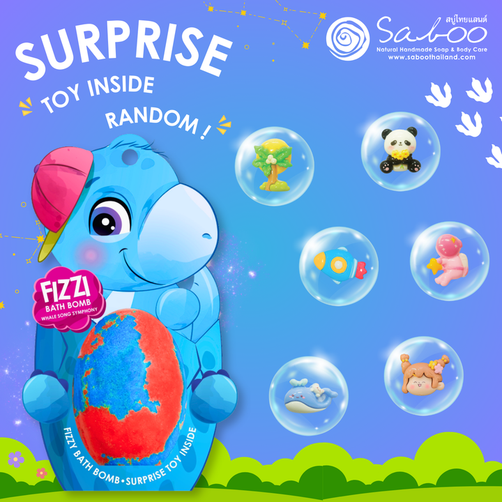 Fizzy Bath Bomb - Dinosaur Package - 180g - Whale Song Symphony