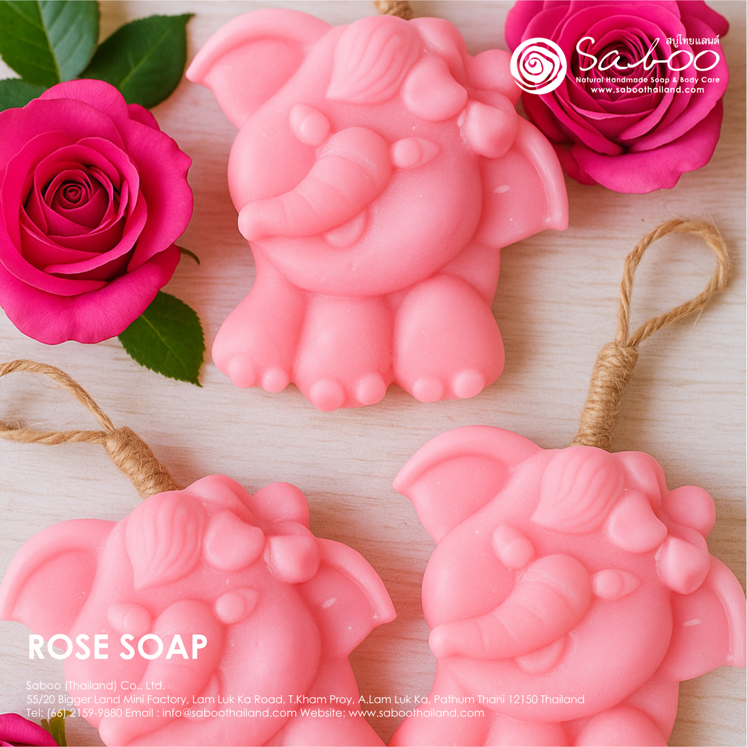 Natural Fancy Soap - Elephant - 100g - Rose